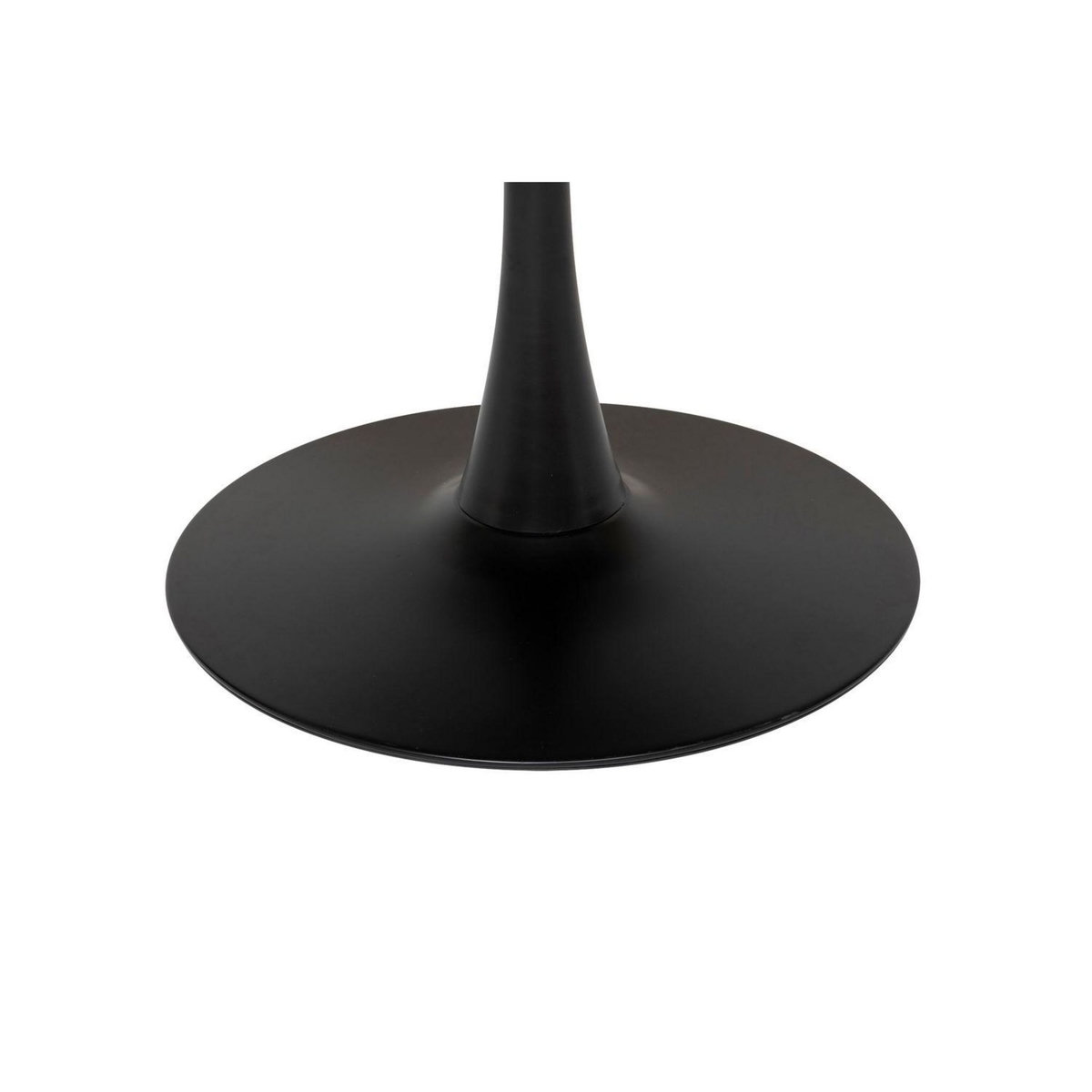 ATMOSPHERA Table à manger ronde en bois pour 4 personnes ELIAS - Noir