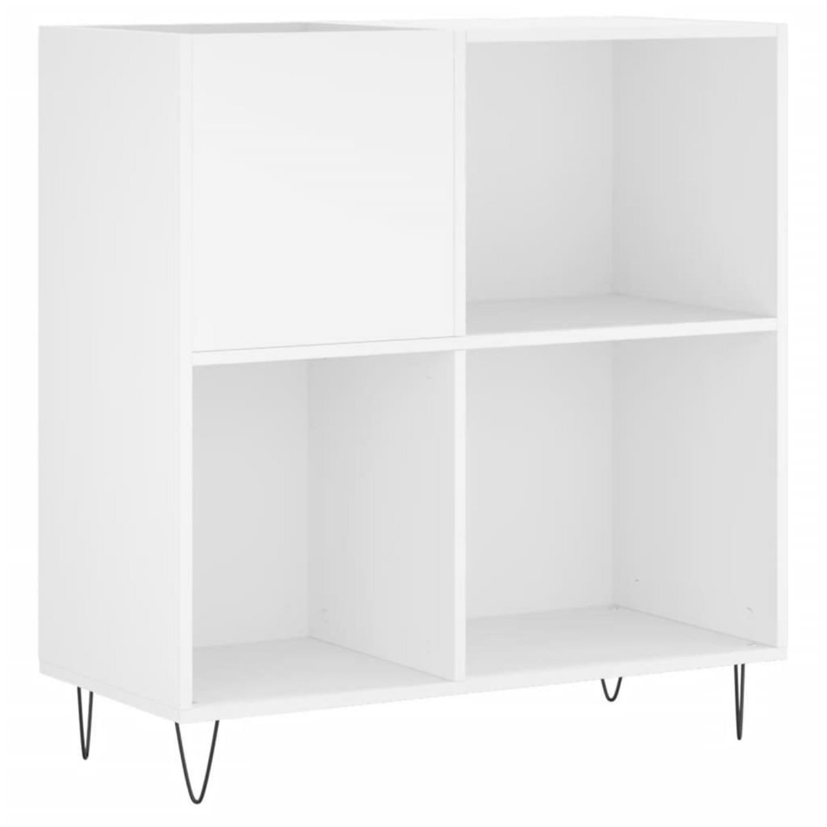VIDAXL Armoire a disques blanc 84,5x38x89 cm bois d'ingenierie