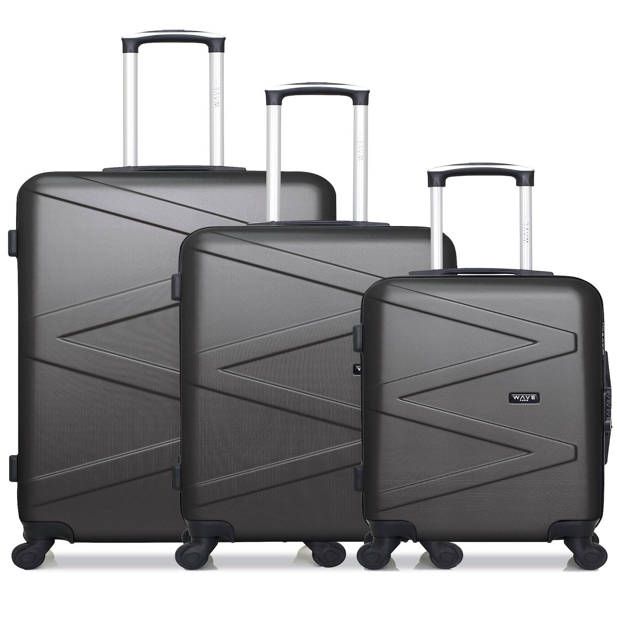 WAVE PARIS WAVE PARIS - Lot de 3 - Valise grand format, valise weekend et valise cabine AMAZONE