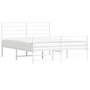 Voir la diapositive 5 : VIDAXL Cadre de lit metal sans matelas et pied de lit blanc 140x190 cm
