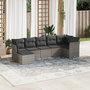 Voir la diapositive 1 : VIDAXL Salon de jardin avec coussins 7 pcs gris resine tressee