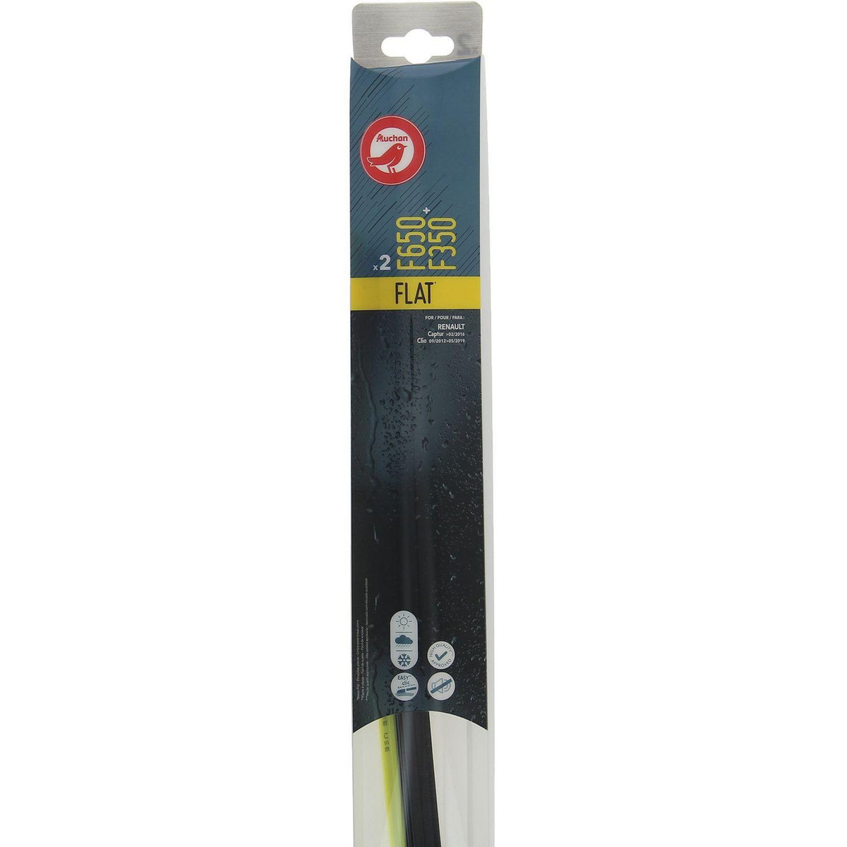 AUCHAN 2 balais d'essuie-glace WEST FLAT WIPER BLADE (650+350MM)
