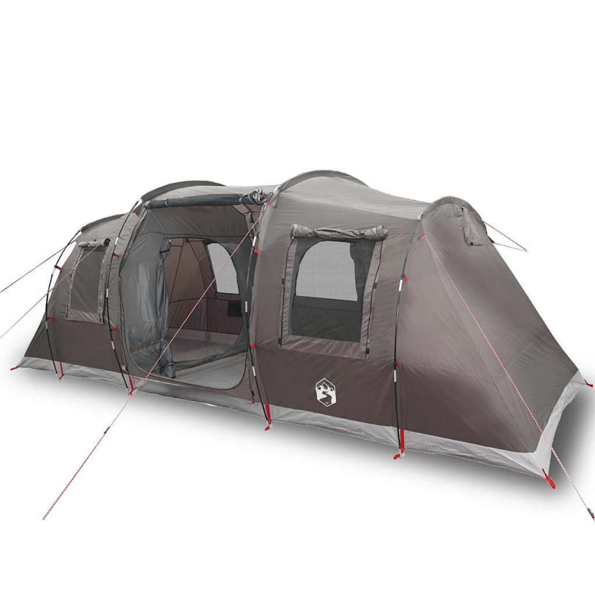 VIDAXL Tente de camping tunnel 4 personnes marron impermeable