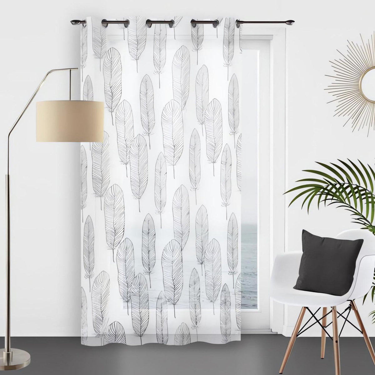 SOLEIL D'OCRE Voile oeillets 135x250 cm LALY, par Soleil d'Ocre