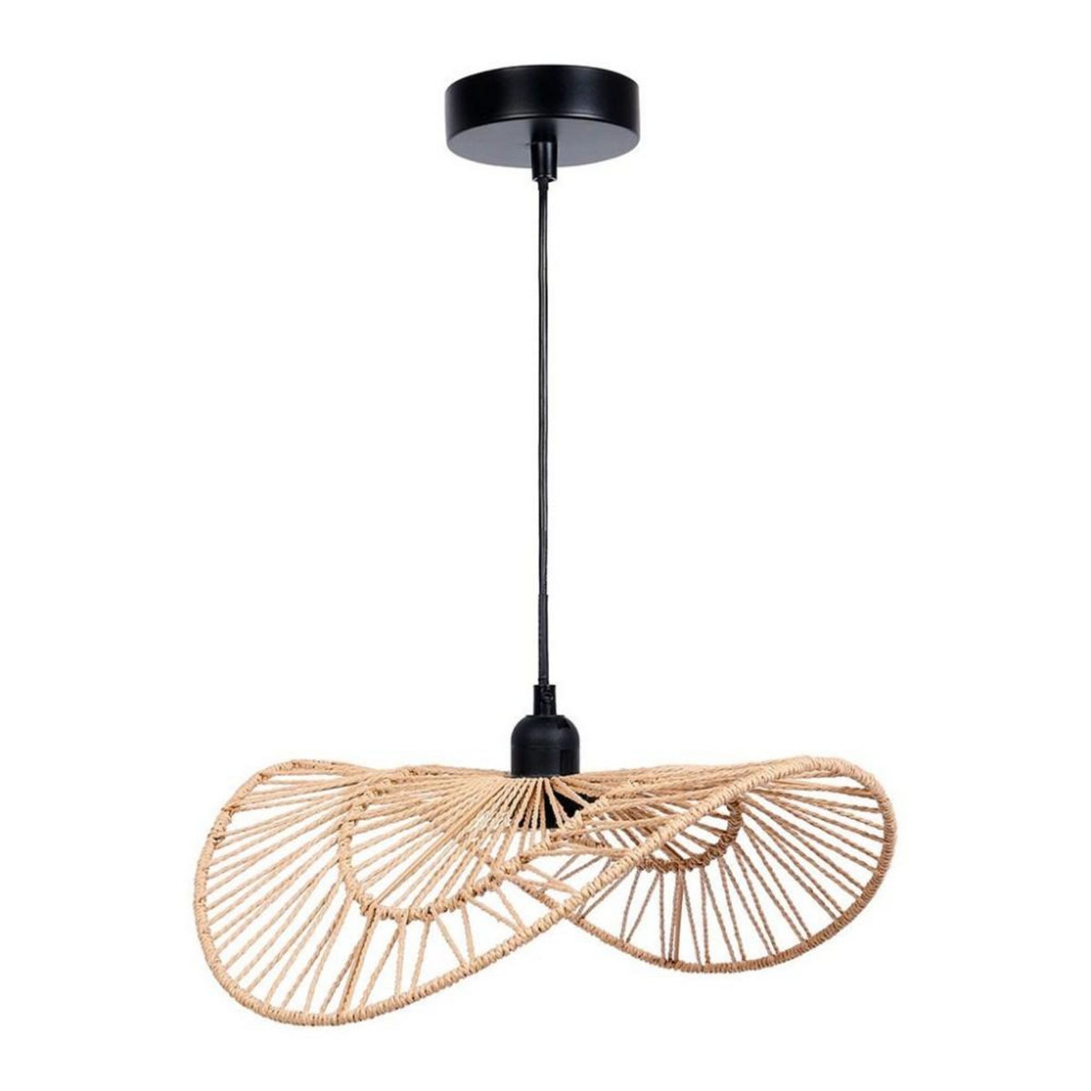 OSTARIA Suspension en métal et corde beige