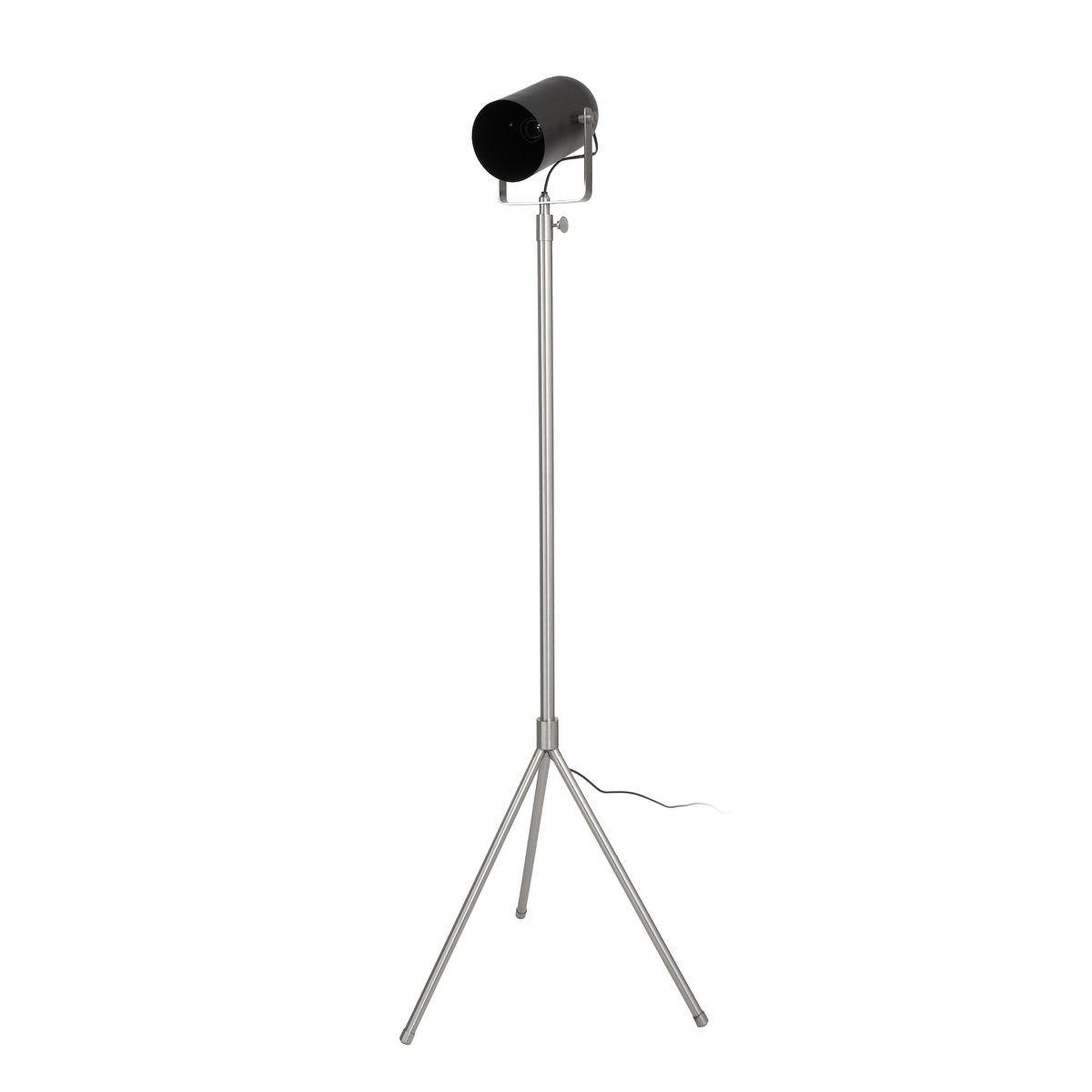 Paris Prix Lampadaire industriel  celeste  189cm noir & argent