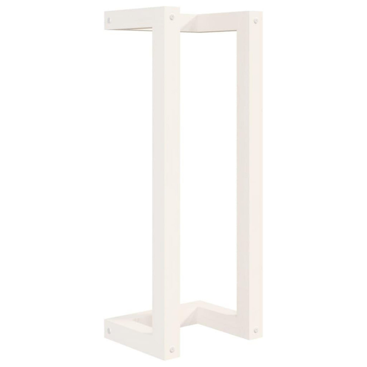 VIDAXL Porte-serviette Blanc 23x18x60 cm Bois de pin massif