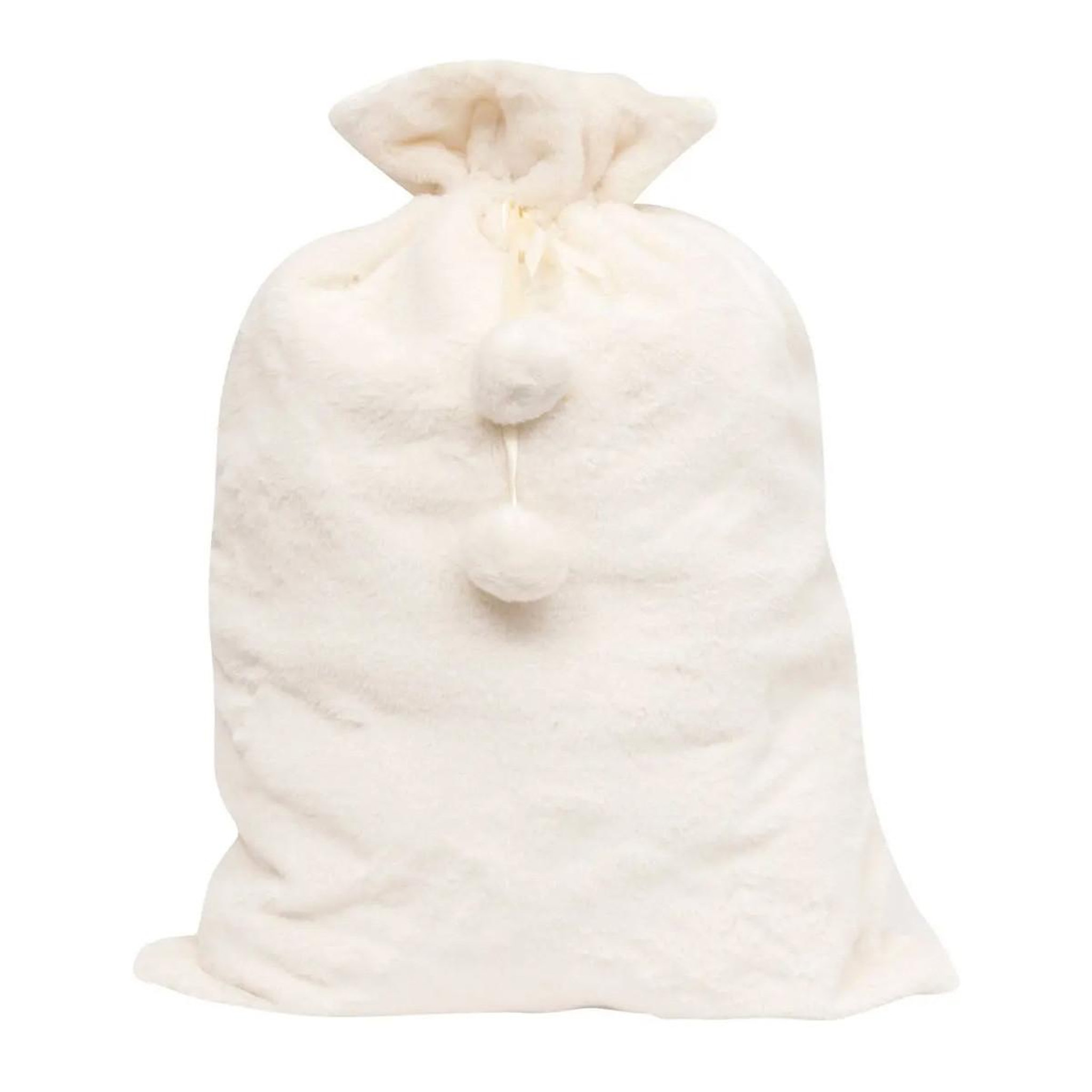 ATMOSPHERA Hotte de noël  imitation fourrure  70cm blanc