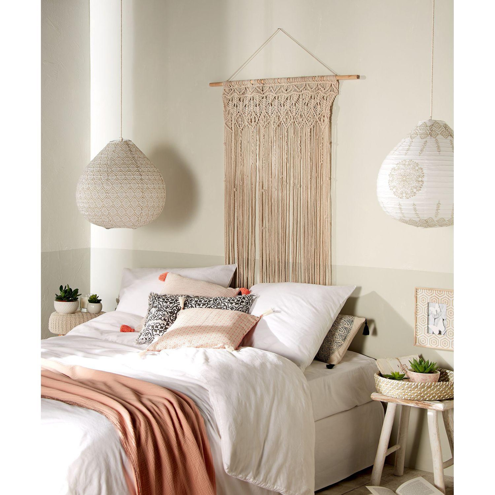 Voir la diapositive 3 : ATMOSPHERA Rideau à fil design macramé rituality - l. 90 x h. 200 cm - beige