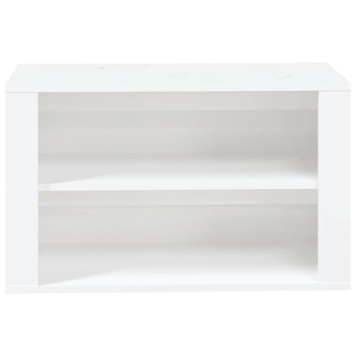 VIDAXL Etagere a chaussures Blanc brillant 75x35x45 cm Bois ingenierie