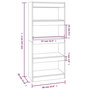 Voir la diapositive 6 : VIDAXL Bibliotheque/Cloison Blanc 60x30x135 cm Bois d'ingenierie