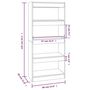 Voir la diapositive 6 : VIDAXL Bibliotheque/Cloison Blanc 60x30x135 cm Bois d'ingenierie