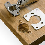 CENTRALE BRICO Plaque de réparation pour charnière invisible côté boîtier et côté porte