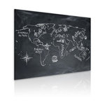 Paris Prix Tableau Imprimé  Leçon de Géographie en Français. Coloris disponibles : Multicolore