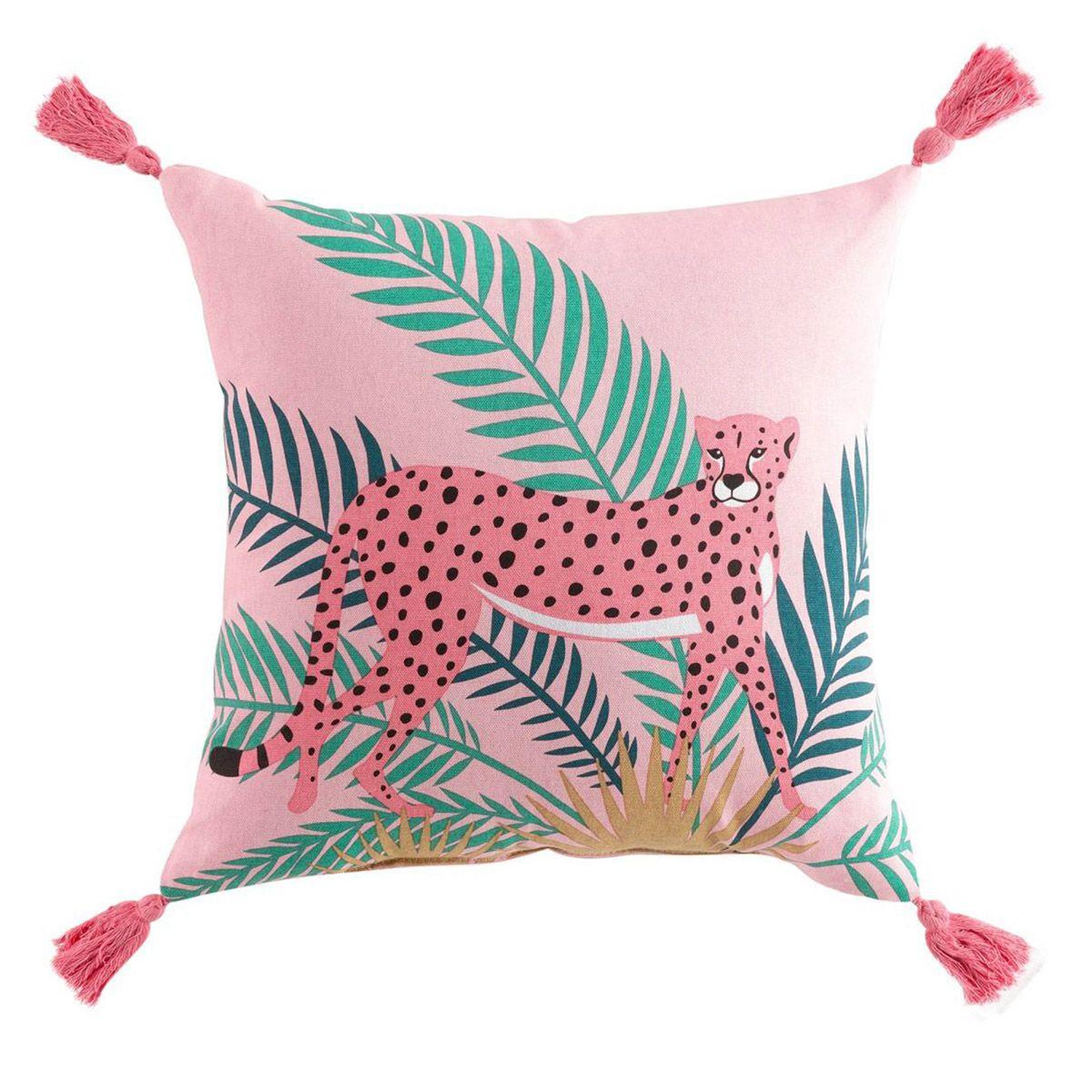 Douceur d'Intérieur Coussin enfant déco  leopink  40x40cm rose