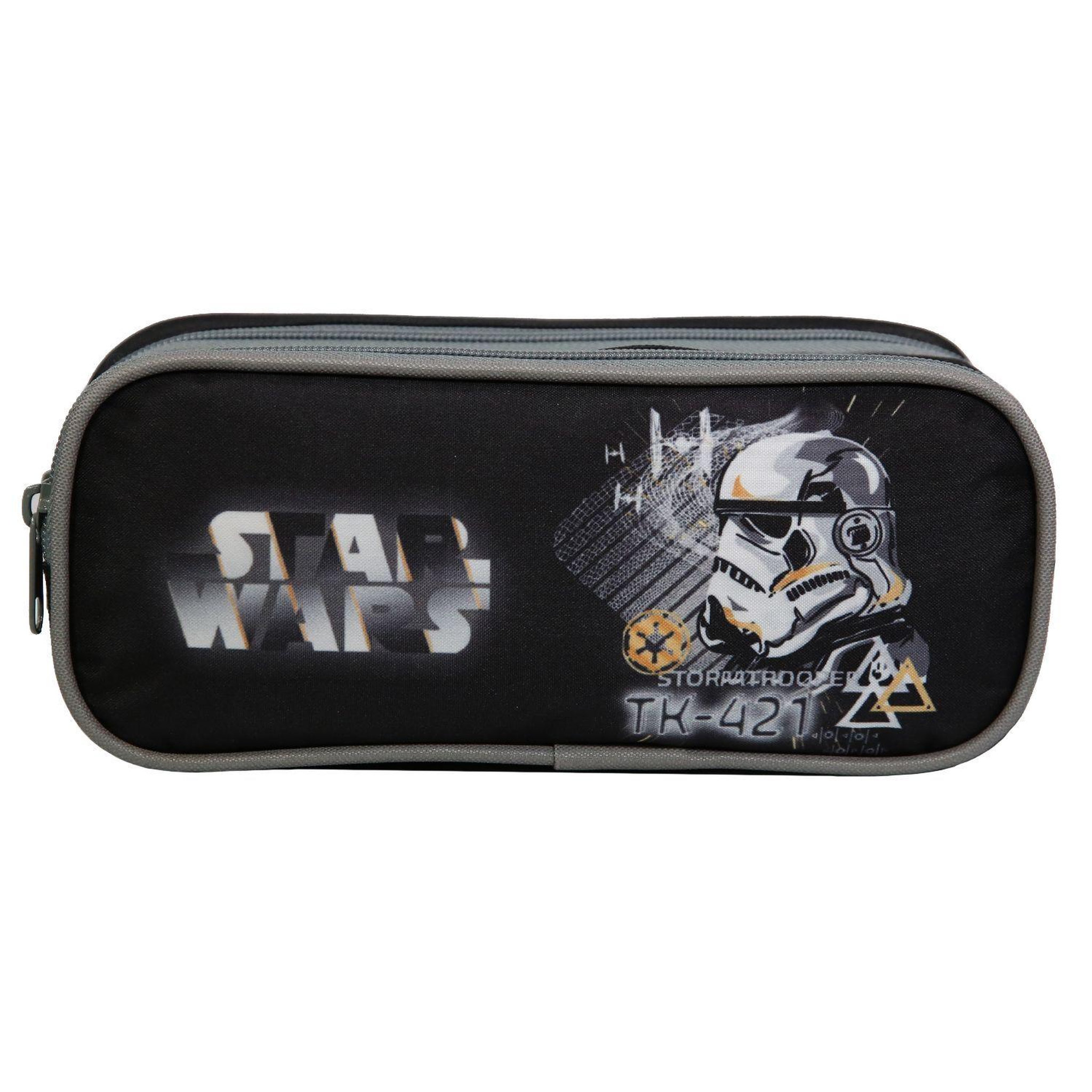 Bagtrotter BAGTROTTER Trousse scolaire 2 compartiments Disney Star Wars Noire