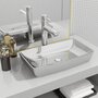 Voir la diapositive 1 : VIDAXL Lavabo 71 x 38 x 13,5 cm Ceramique Argente