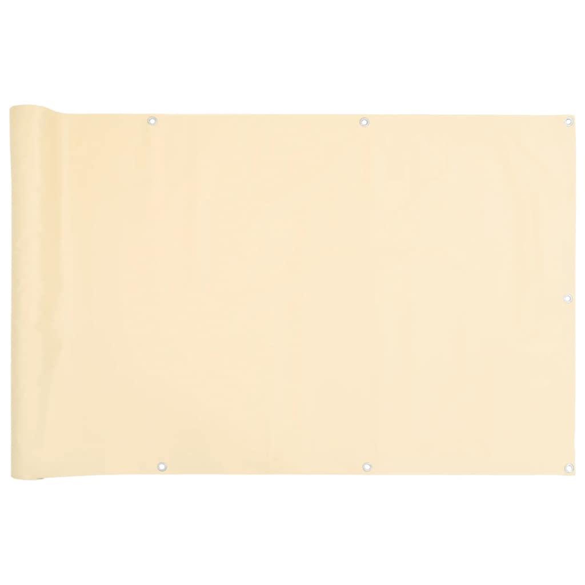 Voir la diapositive 2 : VIDAXL Ecran d'intimite de balcon creme 600x120 cm PVC