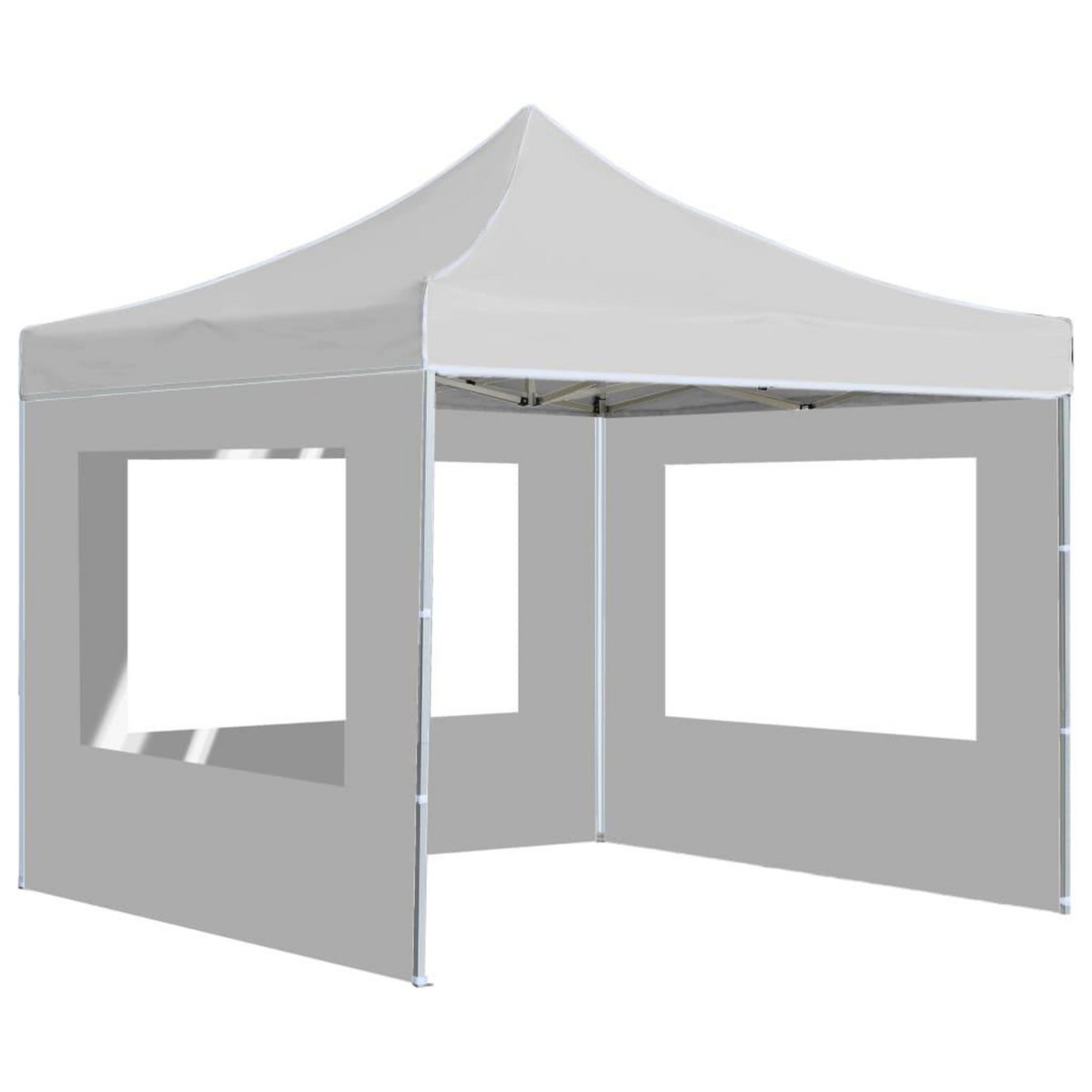 VIDAXL Tente de reception pliable avec parois Aluminium 3x3 m Blanc