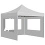 Voir la diapositive 2 : VIDAXL Tente de reception pliable avec parois Aluminium 3x3 m Blanc