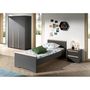 Voir la diapositive 3 : Paris Prix Armoire 3 Portes  London  195cm Gris Anthracite