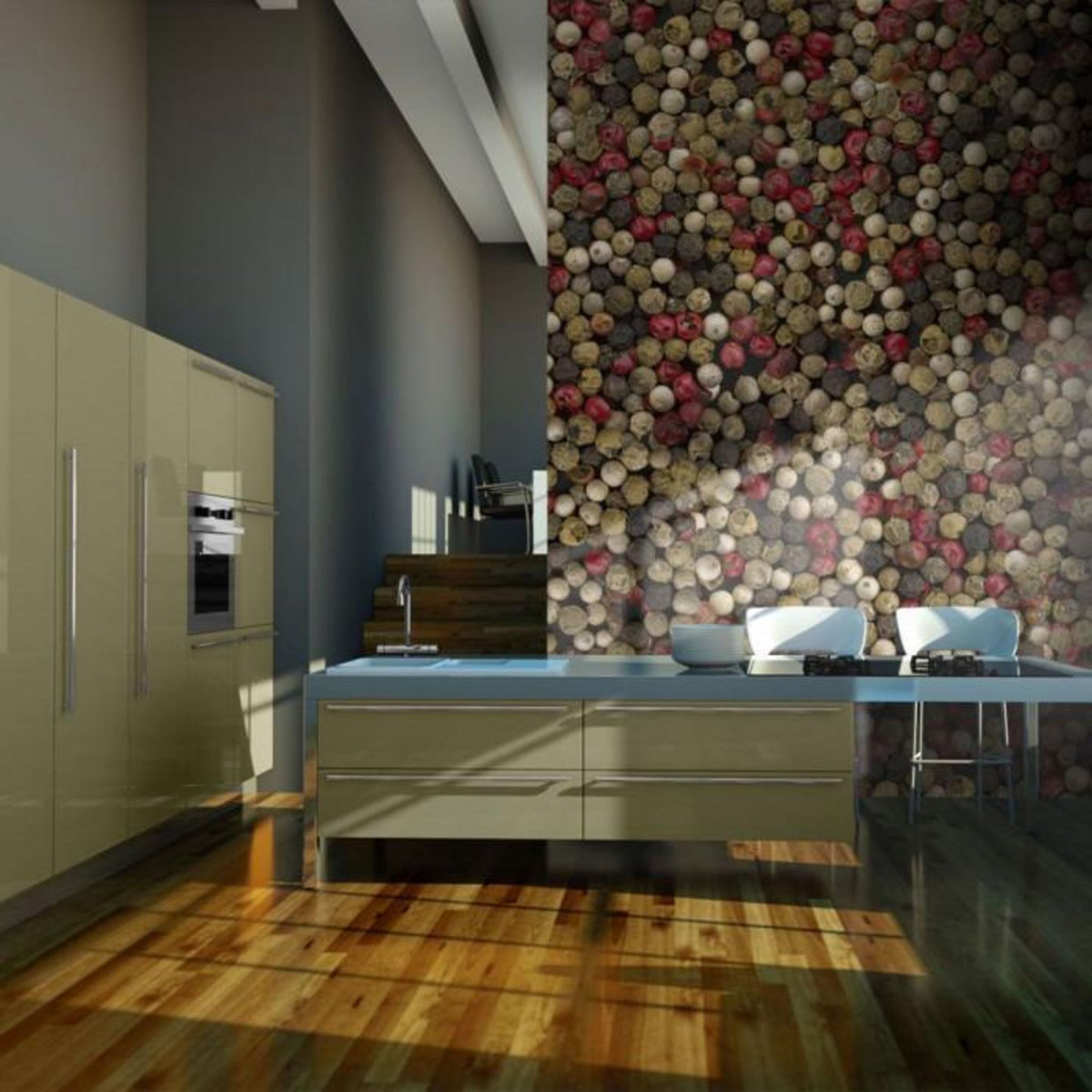 Paris Prix Papier Peint  Poivre en Grains Mosaïque