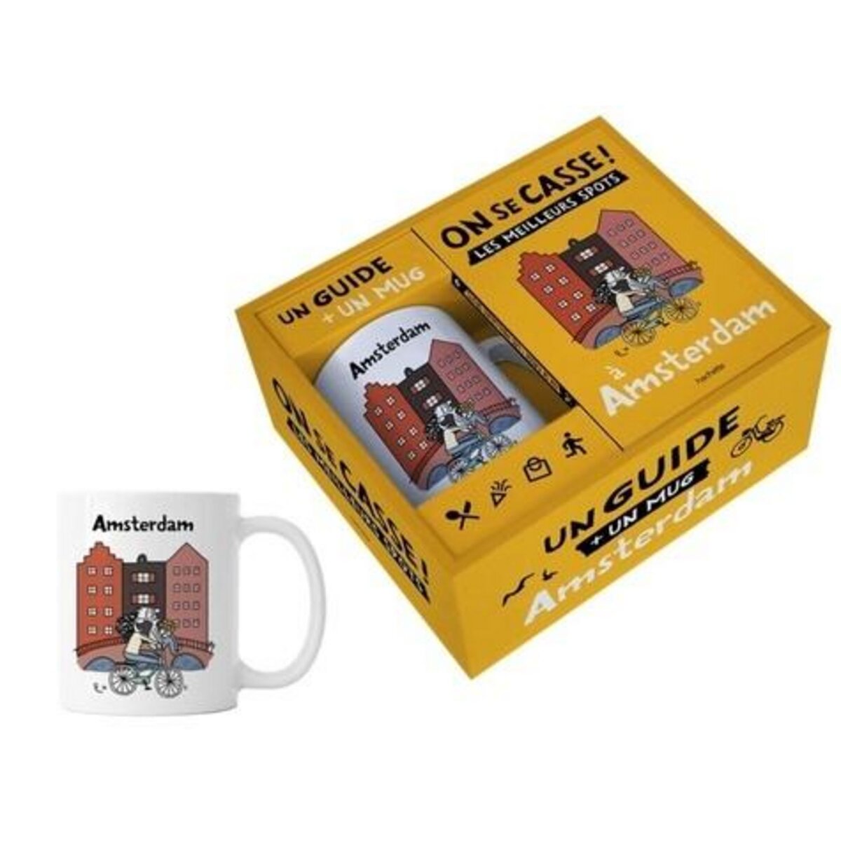 ON SE CASSE A AMSTERDAM. COFFRET AVEC 1 GUIDE + 1 MUG, Latron Clémentine