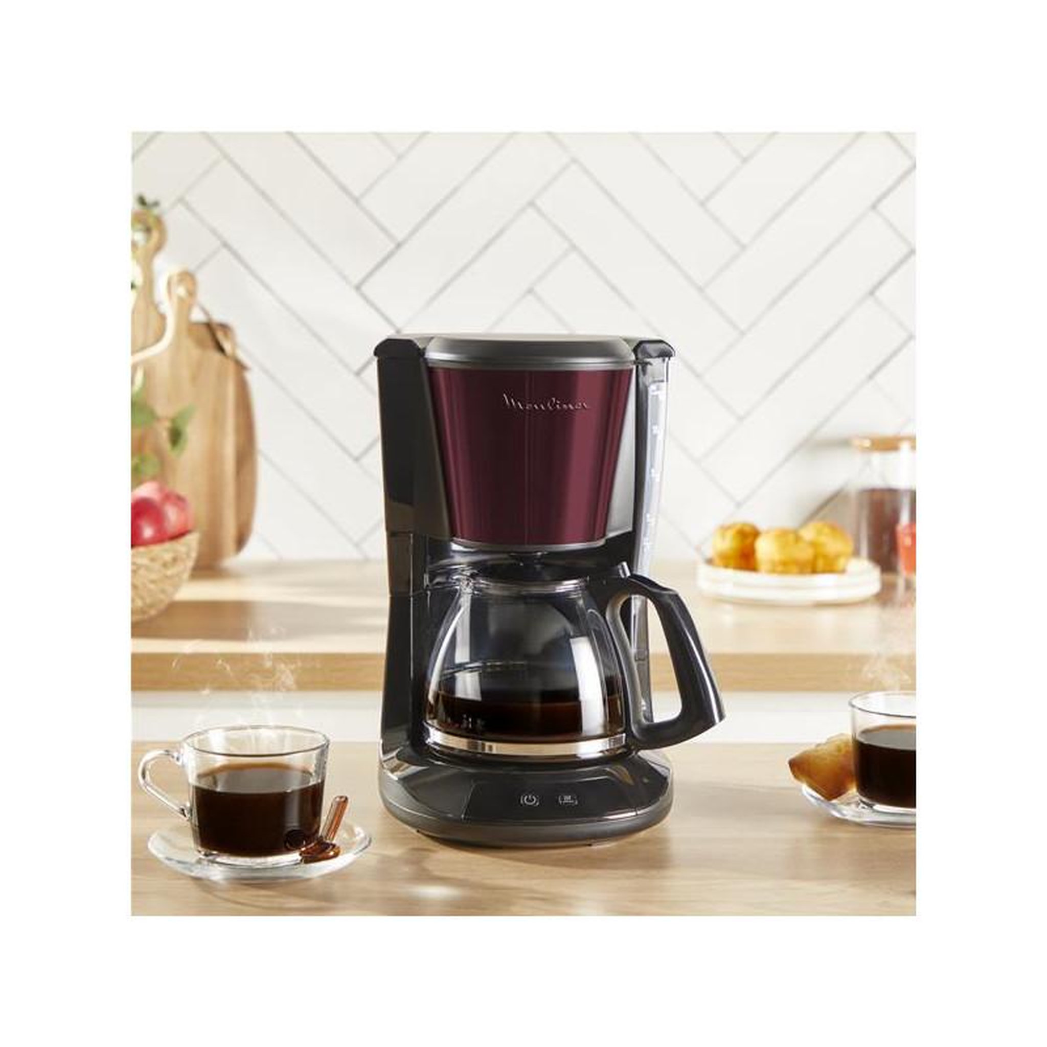 Voir la diapositive 4 : MOULINEX Cafetière filtre 15 tasses 1000w - fg5s05e0