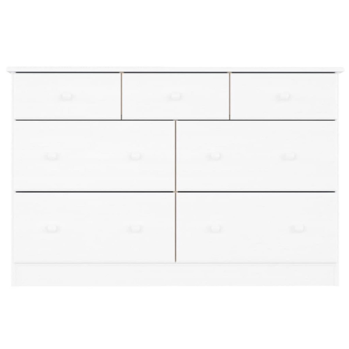 VIDAXL Commode ALTA blanc 112x35x73 cm bois massif de pin