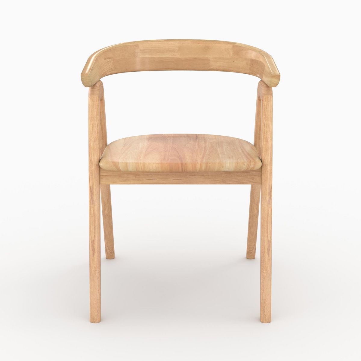 Rendez vous déco Chaise en bois d'hévéa foncé - Hawa