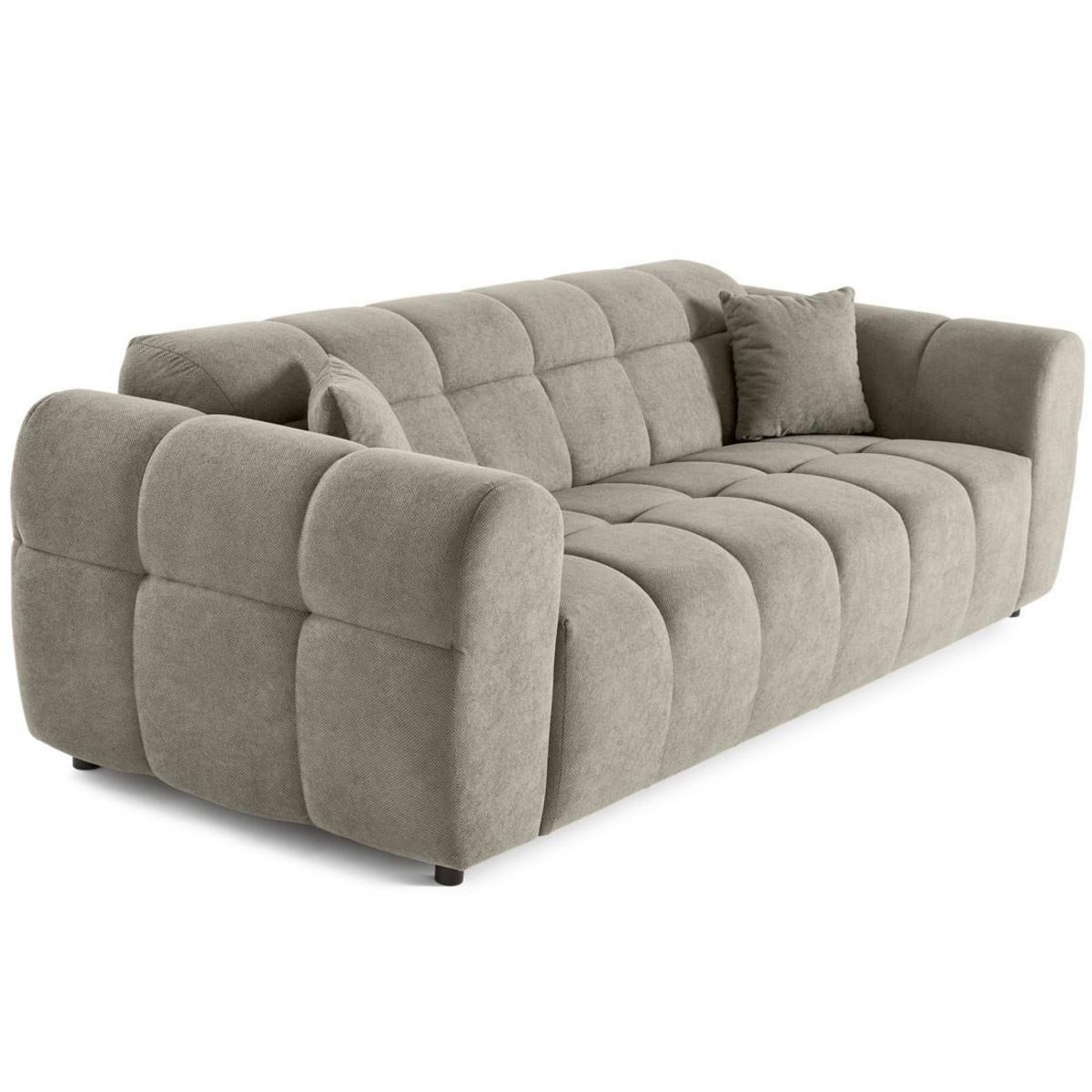 LISA DESIGN Ray - canapé droit 3 places en tissu texturé