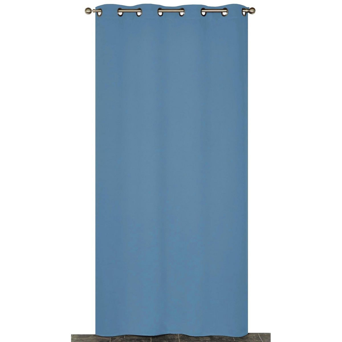Rideau occultant uni à oeillets en polyester 