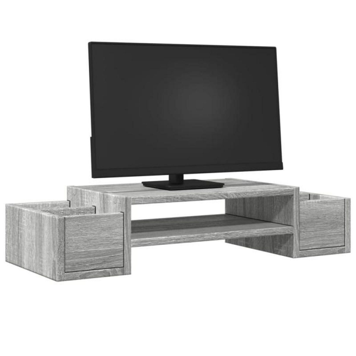 VIDAXL Support de moniteur et rangement sonoma gris bois d ingénierie