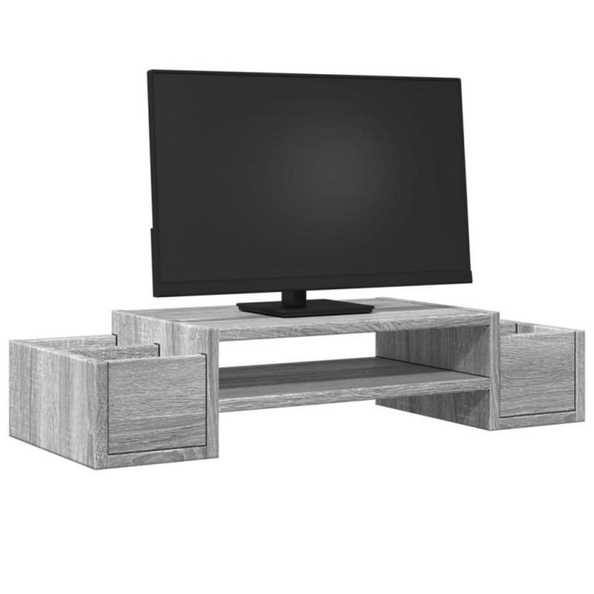 VIDAXL Support de moniteur et rangement sonoma gris bois d ingénierie