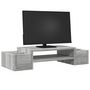 Voir la diapositive 3 : VIDAXL Support de moniteur et rangement sonoma gris bois d ingénierie