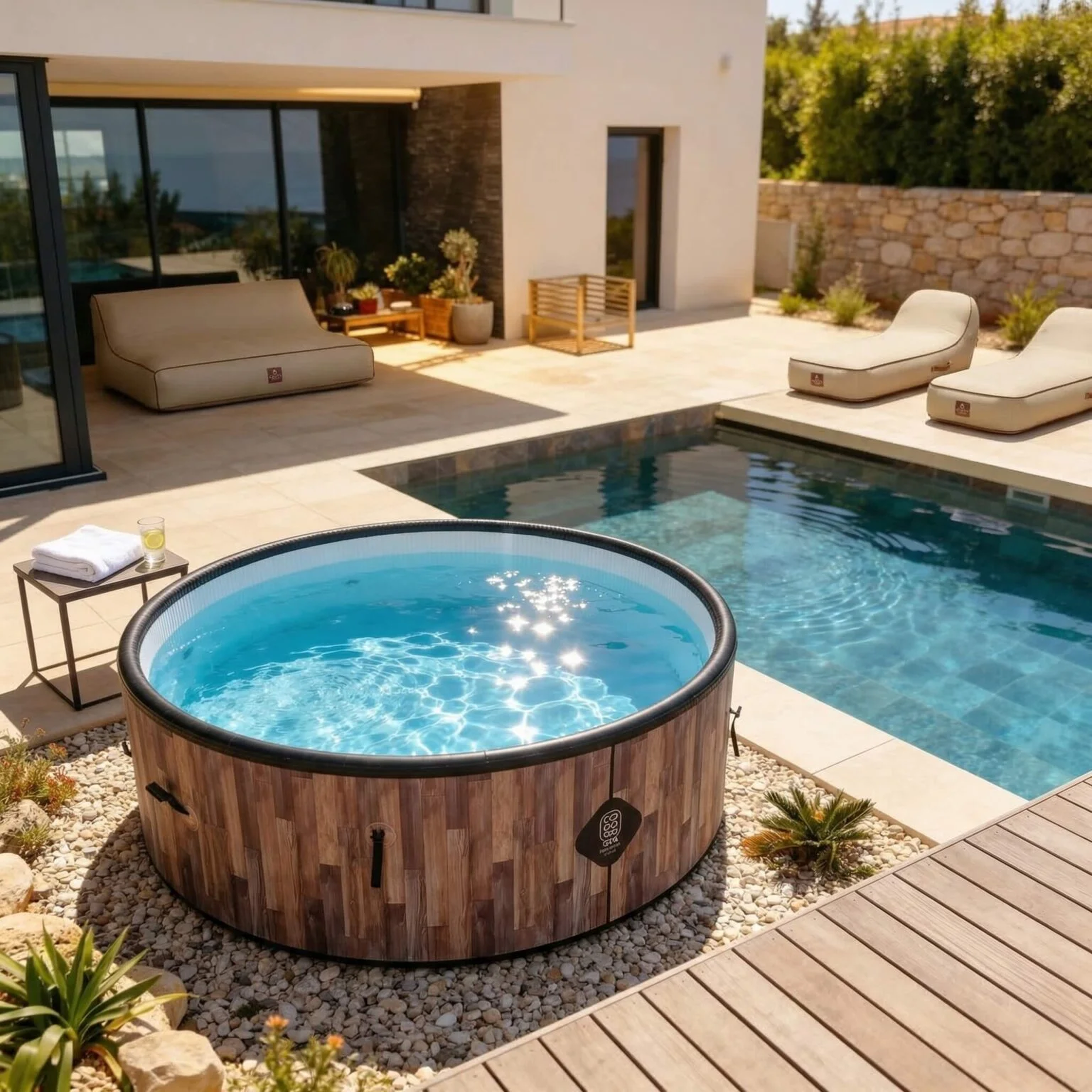 Voir la diapositive 2 : COCO BAIN Piscine gonflable Fidji 180 cm diamètre, 1200 litres