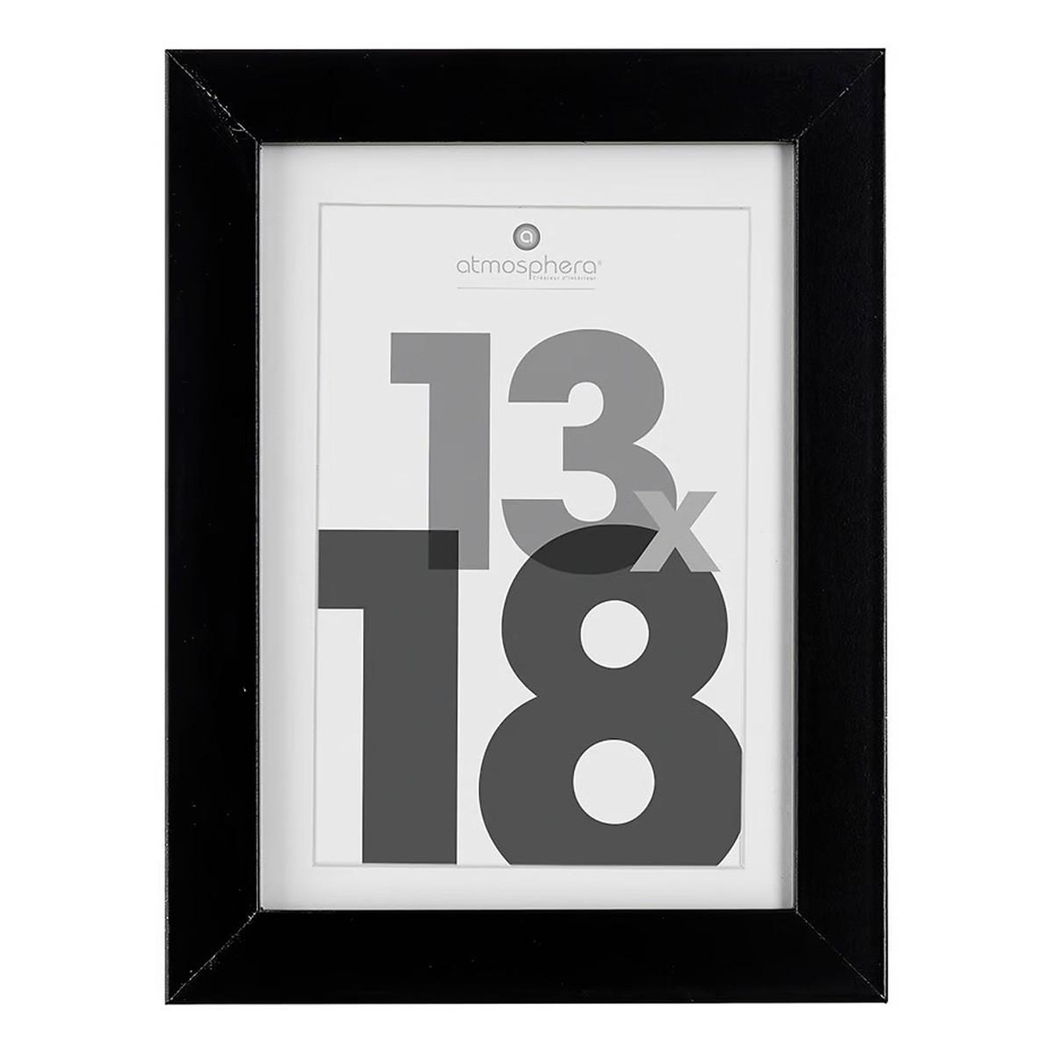 ATMOSPHERA Cadre Photo Bois 13x18cm Noir