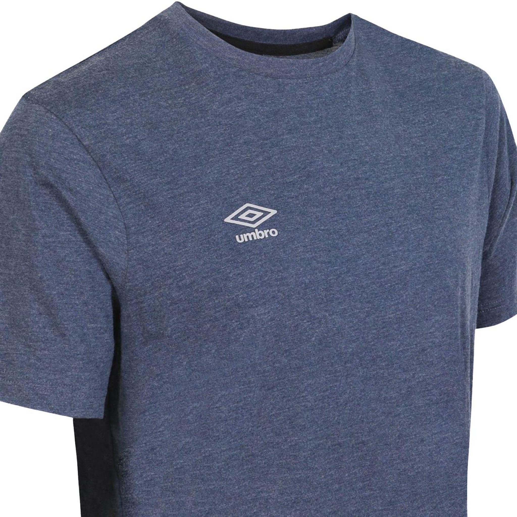 Voir la diapositive 2 : UMBRO T-shirt homme col rond regular en coton 160 gsm basic core small logo