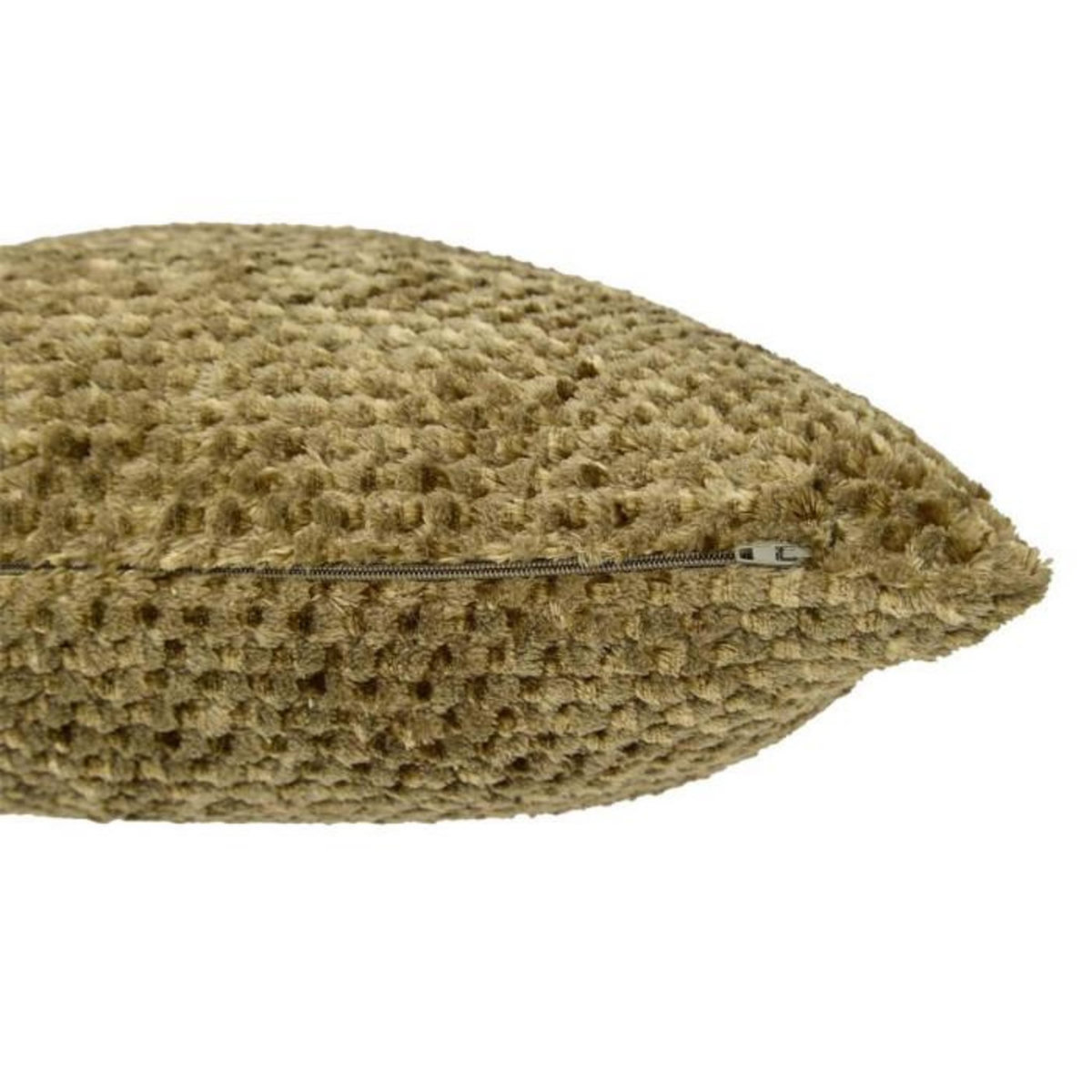 ATMOSPHERA Coussin Jacquard en Flanelle  Lyno  40x40cm Kaki