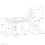Voir la diapositive 3 : HomeStyle4U Lit 90x200 cm avec tour - printemps