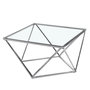 Voir la diapositive 2 : Paris Prix Table Basse Design en Verre  Lora  80cm Argent