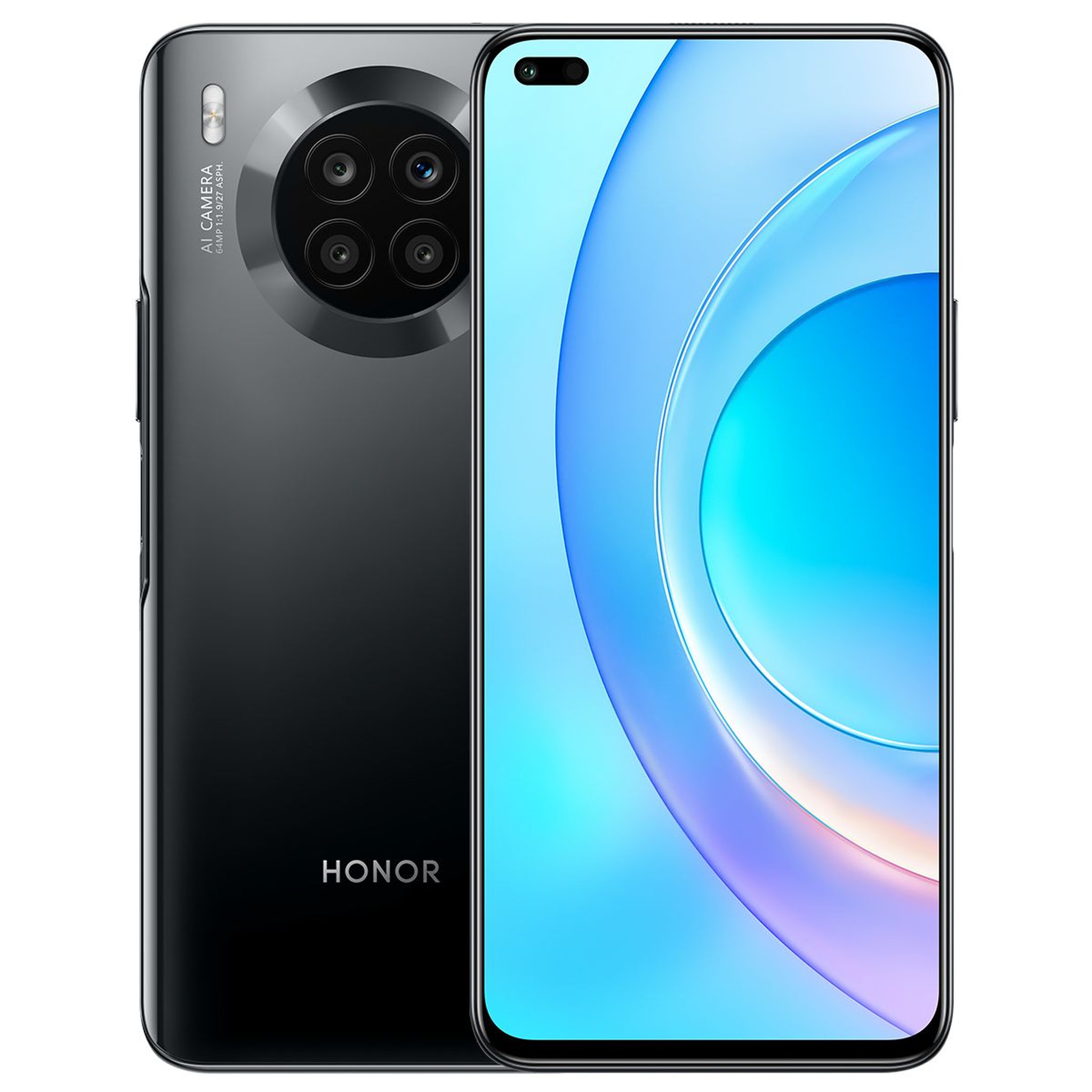 Voir la diapositive 1 : HONOR Smartphone 50 Lite Noir 4G