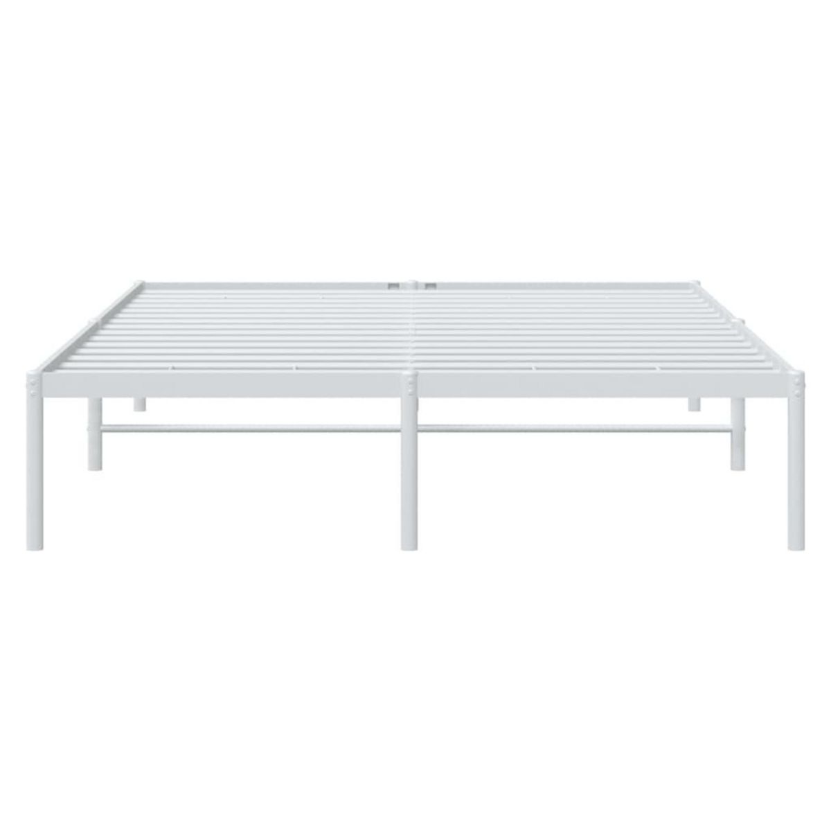 VIDAXL Cadre de lit metal sans matelas blanc 140x200 cm