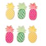 Voir la diapositive 1 : Paris Prix Lot de 6 Stickers en Bois  Ananas  5cm Multicolore