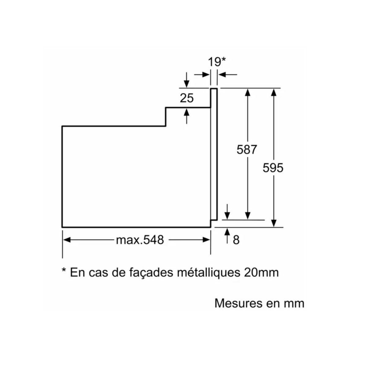 BOSCH Four intégrable multifonction 66l 60cm ecoclean noir - HBF134EB2