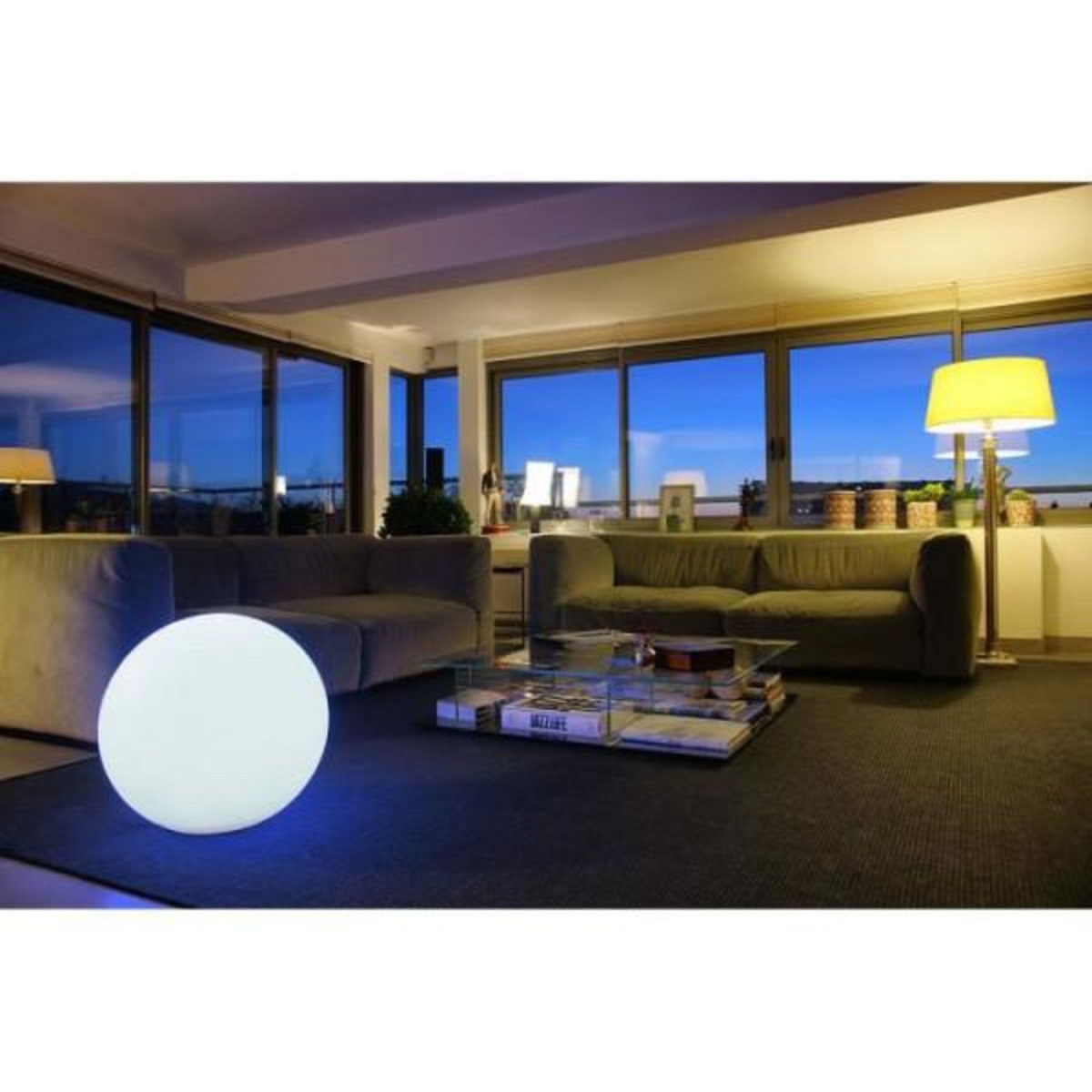 Lumisky LUMISKY - Boule lumineuse filaire pour extérieur LED - blanc BOBBY - Ø60cm culot E27