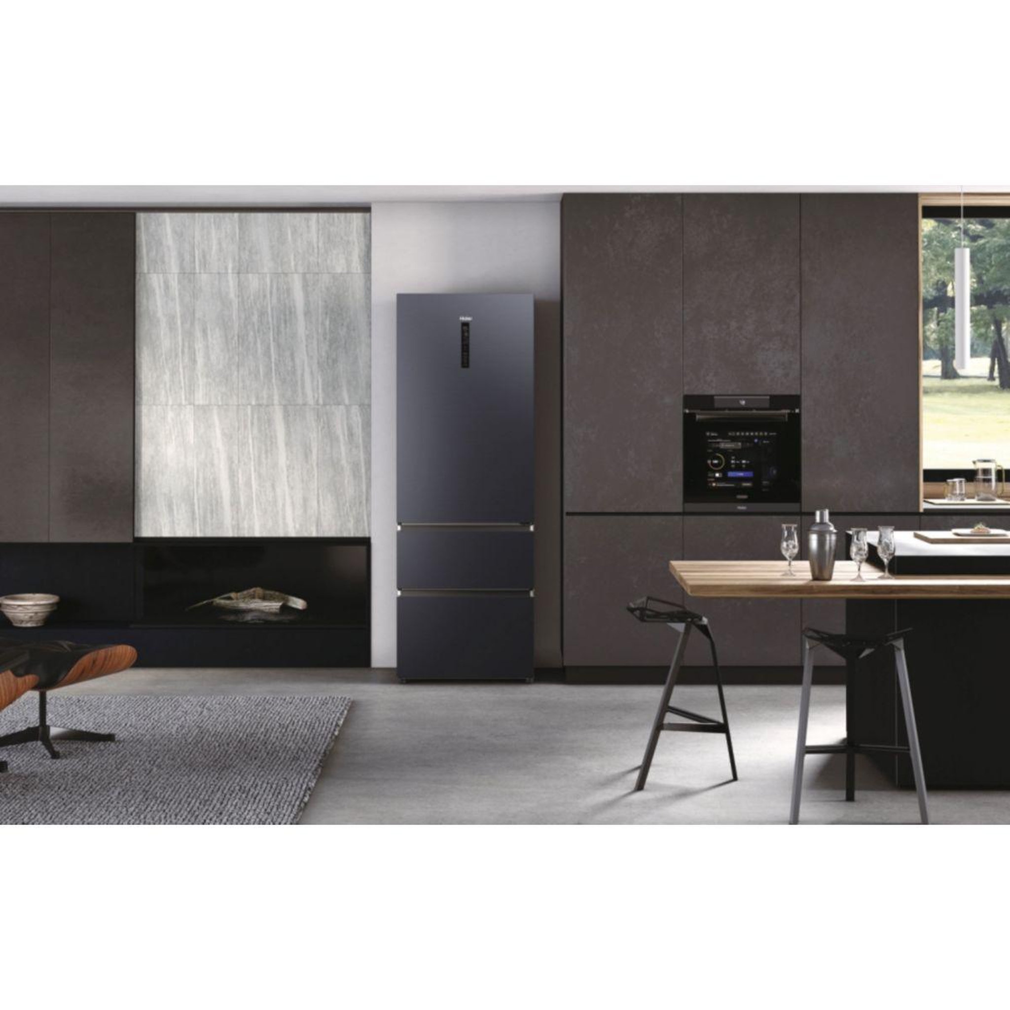 Voir la diapositive 4 : HAIER Réfrigérateur combiné HTR7720DNMB