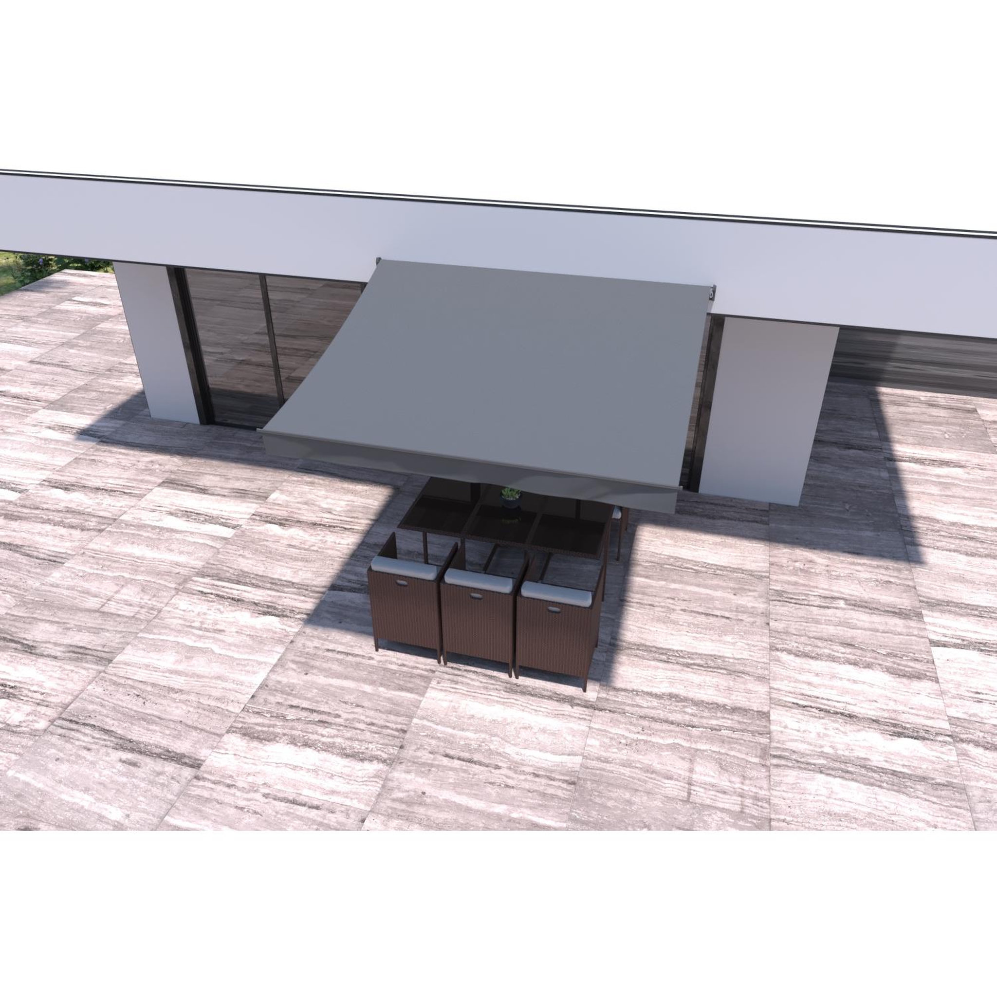 Voir la diapositive 3 : CONCEPT USINE Store banne manuel 3 x 25 m gris adro
