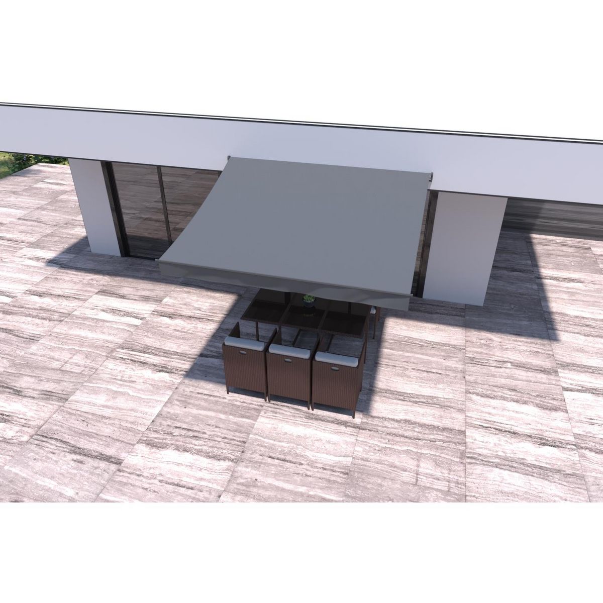 CONCEPT USINE Store banne manuel 3 x 2,5 m gris ADRO