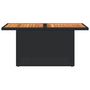 Voir la diapositive 5 : VIDAXL Table de jardin noir 100x55x73 cm resine tressee et bois acacia